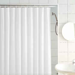 Excell 70 in. H x 72 in. W Solid Shower Curtain Clear