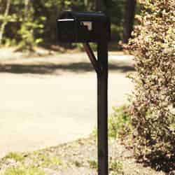 Gibraltar Mailboxes  59.9 in. Powder Coated  Black  Steel  Mailbox Post 