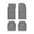 WeatherTech Trim-To-Fit Gray Thermoplastic Elastomer Auto Floor Mats 4 pk 34.5 in. 21.5 in.