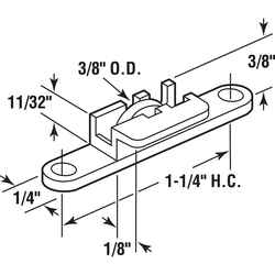 Prime-Line White Nylon Single-Arm Casement Window Roller For Tom Ray's Tyco 66