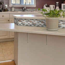 Peel and Impress 11 in. L x 9.3 in. W Multiple Finish (Mosaic) Vinyl 4 pc. Adhesive Wall Tile