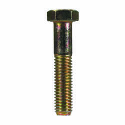HILLMAN 1/2 in. Dia. x 2-1/2 in. L Heat Treated Yellow Dichromate Hex Head Cap Screw 50 box