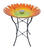 Luminous Garden Glass/Metal Assorted 21.6 in. Solar Bird Bath with Stand