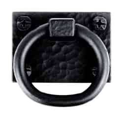 Acorn Ring Pull Square Cabinet Pull Ring Iron Black Black 1 pk 2 in. Dia.