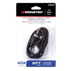 Monster Cable Just Hook It Up 6 ft. L Stereo Plug Cable 3.5 mm
