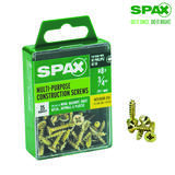 SPAX No. 8 x 3/4 in. L Phillips/Square Flat Yellow Zinc Steel Multi-Purpose Screw 35 each