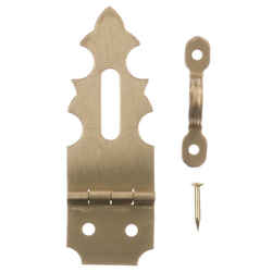 Ace Solid Brass Brass 1.9 in. L x 0.6 in. W Decorative Hasp 1.9 in. 1