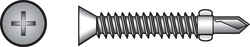 HILLMAN 10-24 x 1 in. L Phillips Zinc-Plated Steel Self-Drilling Screws w/Wings 100 per box W