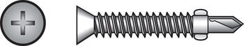 HILLMAN 10-24 x 1 in. L Phillips Zinc-Plated Steel Self-Drilling Screws w/Wings 100 per box W