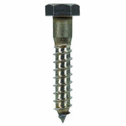 HILLMAN 2 in. L x 3/8 in. Stainless Steel Lag Screw 25 pk Hex