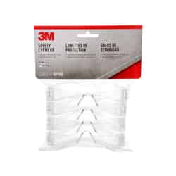 3M Safety Glasses Clear Lens Clear Frame 4 pc.
