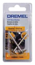 Dremel 3/4 in. x 1.7 in. L x 1/8 in. Dia. Metal Brass Brush 2 pk