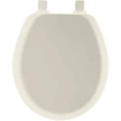 Mayfair Never Loosens Round Biscuit Molded Wood Toilet Seat