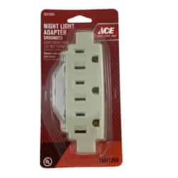 Ace Grounded 3 Surge Protection Outlet Adapter with Night Light 1 pk
