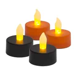 Inglow Flameless Tea light Candle Lighted 1 in. H x 1 in. W x 1 in. L Halloween Decoration 4 pk