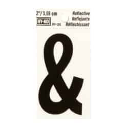Hy-Ko Reflective Vinyl Black Ampersand Special Character Self-Adhesive 2 in.