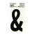 Hy-Ko Reflective Vinyl Black Ampersand Special Character Self-Adhesive 2 in.