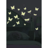 Roommates 5 in. W X 3.5 in. L Butterfly and Dragonfly Peel and Stick Glow in the Dark Wall Decal