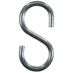 Ace Small Zinc-Plated Silver Steel 2.125 in. L S-Hook 55 lb. 2 pk