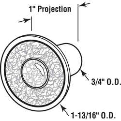 Prime-Line Raw Plastic Knob Right or Left Handed