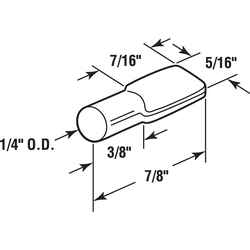 Prime-Line Gold Steel Shelf Support Peg 1/4 inch Ga. .625 in. L