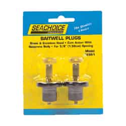 Seachoice 5/8 in. W Stainless Steel 2 pc. Deck and Baitwell Plugs