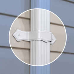 Amerimax 0.25 in. H X 2 in. W X 13.5 in. L White Aluminum K Downspout Strap