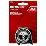 Ace 12 ft. L x 0.75 in. W Tape Measure Chrome 1 pk