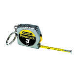 Stanley PowerLock 0.25 in. W x 3 ft. L Key Chain Tape Measure 1 pk Yellow