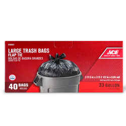 Ace 33 gal. Trash Bags Flap Tie 40 pk