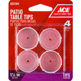 Ace Plastic Patio Table Tips Clear Round 4 pk