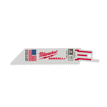 Milwaukee SAWZALL 4 in. L x 0.75 in. W Double Duty Upgrade Reciprocating Saw Blade 10 TPI 5 pk B