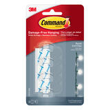 3M Command Small 2-3/4 in. L 4 pk Clip Plastic