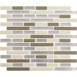 Peel and Impress 9.3 in. W x 11 in. L Multiple Finish (Mosaic) Vinyl Adhesive Wall Tile 4 pk