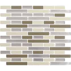 Peel and Impress 9.3 in. W x 11 in. L Multiple Finish (Mosaic) Vinyl Adhesive Wall Tile 4 pk