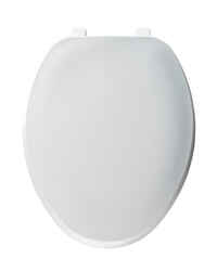 Mayfair Elongated White Plastic Toilet Seat