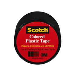 Scotch Black 125 in. L X 1-1/2 in. W Plastic Tape