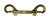 Baron 7/16 in. Dia. x 4-5/8 in. L Polished Bronze Double Ended Bolt Snap 260 lb.