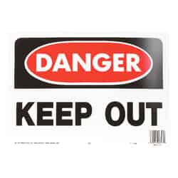 Hy-Ko English 10 in. H x 14 in. W Danger/Keep Out Plastic OSHA Sign