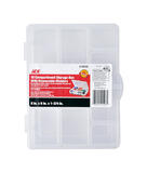 Ace 8 in. L x 6 in. W x 1-3/4 in. H Tool Storage Bin Plastic 10 compartment Clear