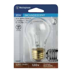 Westinghouse 25 watts A15 Incandescent Bulb 175 lumens White Ceiling Fan 1