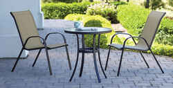 Living Accents Sling Black Steel Chair
