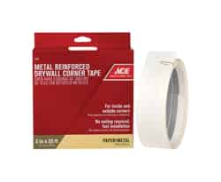 Ace 25 ft. L X 2 in. W Reinforced Metal White Self Adhesive Corner Tape