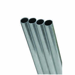 K&S Round Tube 1/4 in. x 12 in. Stainless steel Carded