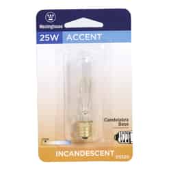Westinghouse 25 watts E12 Incandescent Bulb 190 lumens White Tubular 1 pk