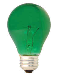 GE Lighting party light 25 watts A19 Incandescent Bulb 200 lumens Green A-Line 1 pk