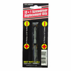 Best Way Tools Phillips/Slotted Multi Size x 2 in. L 1/4 in. Hex 2 pc. Double Ended Screwdriver