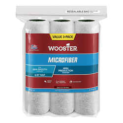 Wooster Microfiber 9 in. W X 3/8 in. S Paint Roller Cover 3 pk