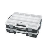 Ace 2-5/8 in. L x 11-3/8 in. W x 14-3/4 in. H Interlocking Organizer Plastic 17 compartment Gray