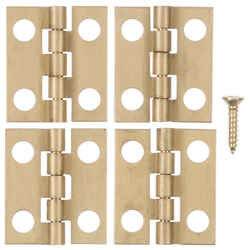 Ace 11/16 in. W x 3/4 in. L Polished Brass Brass Medium Hinge 4 pk